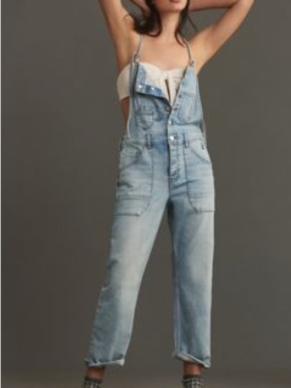 Anthropologie X Pilcro painter Light Blue Denim Overalls